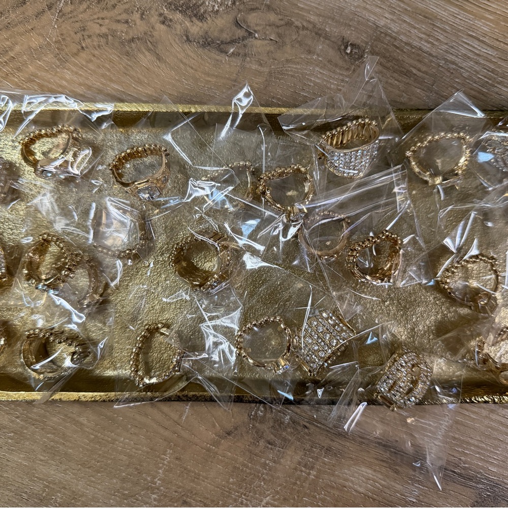 25 Paparazzi Gold Tone with Clear Stones Women's Rings